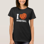 I Love Basketball Coach Match Team Player T-shirt (Voorkant)