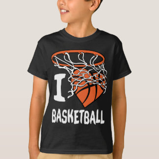 I Love Basketball Girl & Boys Youth Basketball Ho T-shirt