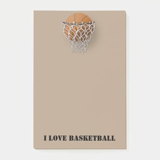 "I Love Basketball" Post-it® notes 4 x 6 (Voorkant)