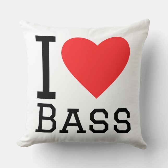 I love bass kussen (Voorkant)
