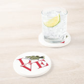 I Love Bass Zandsteen Onderzetter (Zijkant)