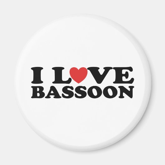 I Love Bassoon Magneet (Voorkant)