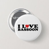 I Love Bassoon Ronde Button 5,7 Cm (Voorkant /achterkant)