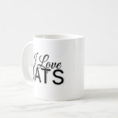 I Love BATS tasse à café (Devant gauche)