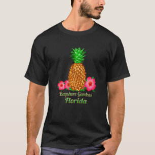 I Love Bayshore Gardens Florida Fl Pineapple Flora T-shirt