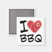I Love BBQ Magneet (Voorkant / Achterkant)