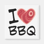 I Love BBQ Magneet (Voorkant)