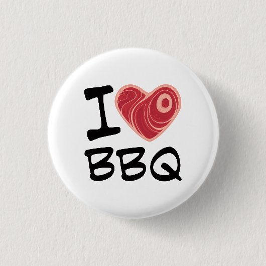 I Love BBQ Ronde Button 3,2 Cm (Voorkant)