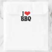 I Love BBQ Ronde Sticker (Tas)