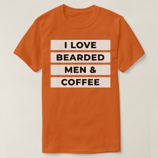I Love Beared Mannen Coffee T-shirt (Design voorkant)