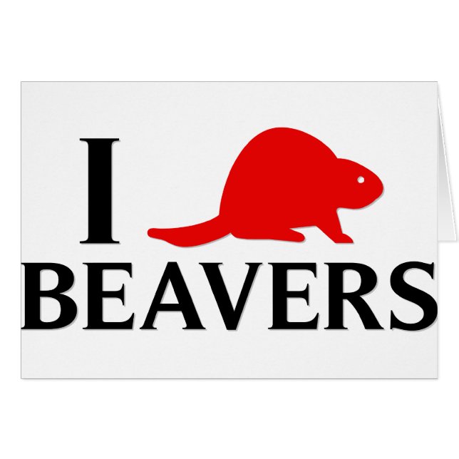 I Love Beavers (Voorkant Horizontaal)