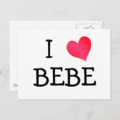 I Love Bebe Briefkaart (Voorkant / Achterkant)