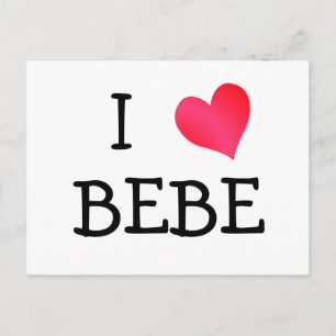 I Love Bebe Briefkaart