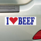 I Love Beef Bumpersticker (Op auto)