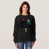 I Love Beer and Sharks  Drinking Great White Ocean Trui (Voorkant volledig)