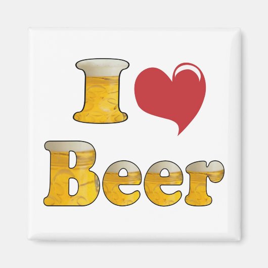 I Love Beer Magneet (Voorkant)