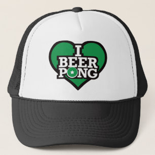 I Love Beer Pong - Green Trucker Pet