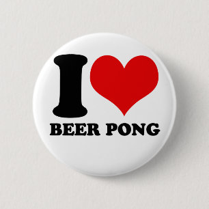 I Love beerpong Ronde Button 5,7 Cm