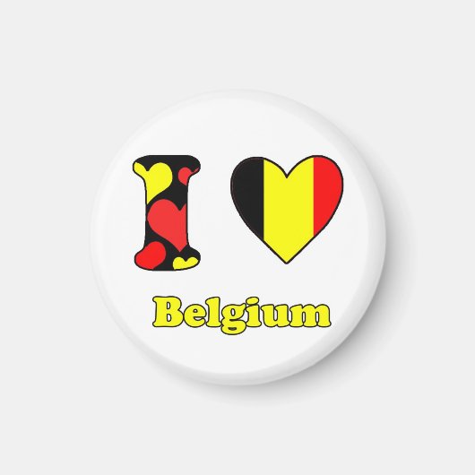 I love Belgium magnet Magneet (Voorkant)