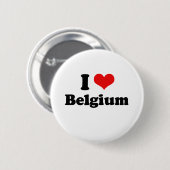 I Love Belgium Tshirt Ronde Button 5,7 Cm (Voorkant /achterkant)