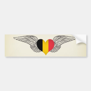 I Love Belgium - wings Bumpersticker
