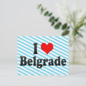 I Love Belgrado, Servië Briefkaart (Staand voorkant)