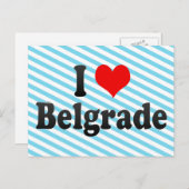 I Love Belgrado, Servië Briefkaart (Voorkant / Achterkant)
