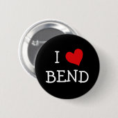 I Love Bend Ronde Button 5,7 Cm (Voorkant /achterkant)