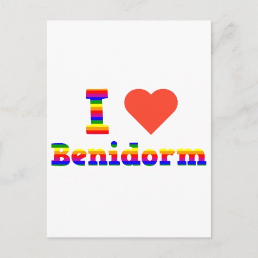 I Love Benidorm Briefkaart (Voorkant)