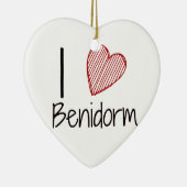 I Love Benidorm Keramisch Ornament (Rechts)