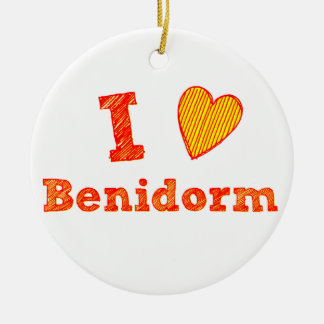 I Love Benidorm Keramisch Ornament