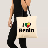 I Love Benin Flag Tote Bag (Voorkant (product))