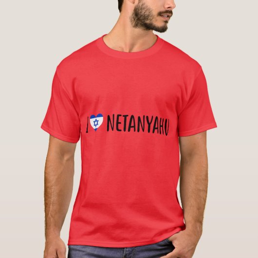 I love Benjamin Netanyahu I heart Benjamin Netanya T-shirt (Voorkant)