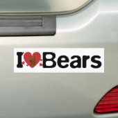 I Love Beren Bumpersticker (Op auto)