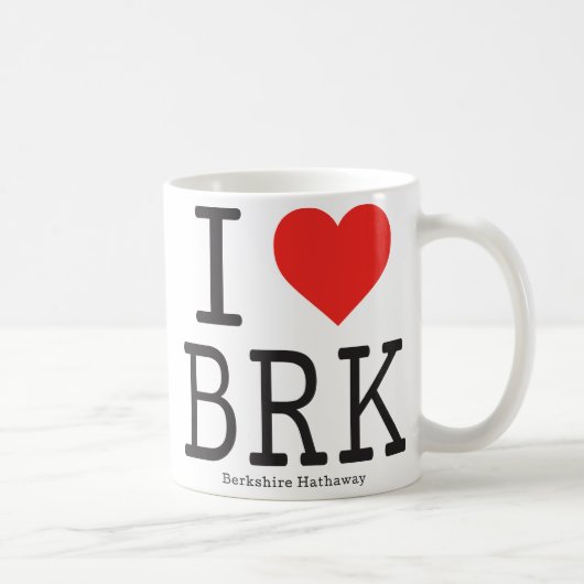 I Love Berkshire Hathaway (BRK) Coffee Mok (Rechts)