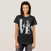 I Love Bernese Mountain Dog T-shirt (Voorkant volledig)