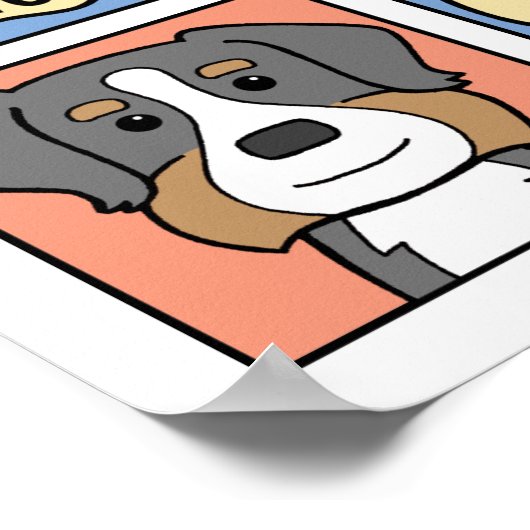 I Love Bernese Mountain Dogs Poster (Hoek)