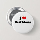 I Love Biathlons Tshirt Ronde Button 5,7 Cm (Voorkant /achterkant)