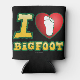 I Love Bigfoot - Sasquatch Believer Cryptozoology Blikjeskoeler