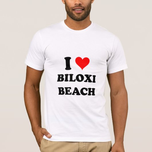 I Love Biloxi Beach T-shirt (Voorkant)