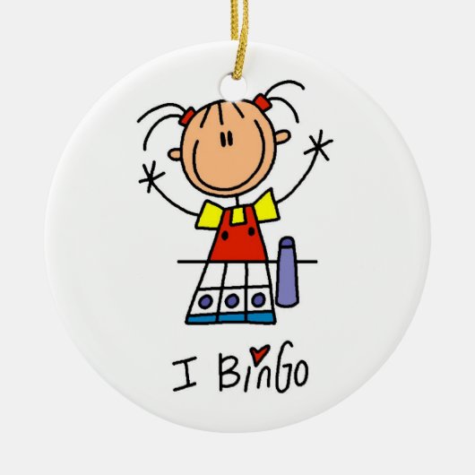 I Love Bingo Keramisch Ornament (Voorkant)