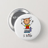 I Love Bingo Ronde Button 5,7 Cm (Voorkant /achterkant)