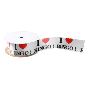 I_Love Bingo Satin Ribbon Lint