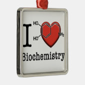I Love Biochemie Metalen Ornament (Rechts)