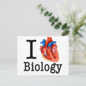 I Love Biology Briefkaart (Staand voorkant)