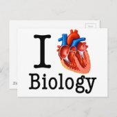 I Love Biology Briefkaart (Voorkant / Achterkant)