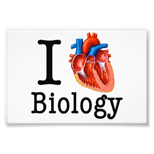 I Love Biology Foto Afdruk (Voorkant)