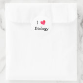 I Love Biology Ronde Sticker (Tas)