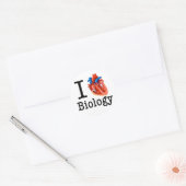 I Love Biology Ronde Sticker (Envelop)