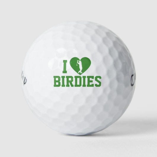 I Love Birdies Golf Balls | Personalized Callaway Golfballen (Voorkant)